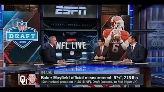 Baker Mayfield Official Measurement and Browns No 1 Pick in NFL Draft  | NFL Live | Jan 23, 2018