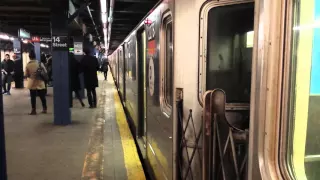 IRT Subway: R62/A (1) Train Ends & Begins @ 14th Street