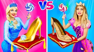 PRINCESA DA DISNEY RICA VS. PRINCESA DA DISNEY POBRE | Momentos Malucos com Comida por RATATA BOOM