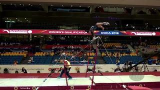 PARDO Valentina (COL) - 2018 Artistic Worlds, Doha (QAT) - Qualifications Uneven Bars