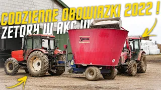 ☆ CODZIENNE OBOWIĄZKI 2022 NA GOSPODARSTWIE! ✔ MIESZANIE PASZY ☆ 2X ZETOR & SANO ☆