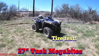 Grizzly 700 SE Tusk megabite tire test ride! First impressions !
