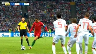 Cristiano Ronaldo epic freekick Goal vs spain 2018 _ Wc (portugal vs spain 3-3)