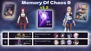 Kafka E0 and Serval E3 Memory Of Chaos 9 Full Clear | [MoC 9] v1.2 | Honkai: Star Rail