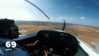 Landing los oteros with strong cross wind
