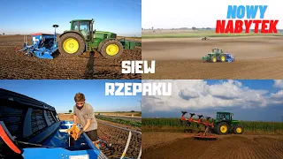 Siew Rzepaku na Kujawach 2022 z Nowym Nabytkiem Lemken (Saphir 9/Zirkon 8)!! 2x John Deere!!