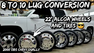 8 to 10 Lug Wheel Conversion - 2000 Chevy Dually OBS - Milled Alcoa Wheels w/ Adapters - Part 1