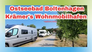 Ostsee - Camping Platzvorstellung Krämers Wohnmobilhafen Boltenhagen - Wohnmobilstellplatz