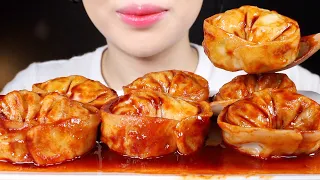 ASMR Nuclear Fire Buldak Sauce Dumplings | King-sized Mandu | 핵불닭 왕만두 | Eating Sounds Mukbang