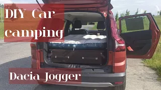 Dacia Jogger, DIY mini car camping, vestavba do auta