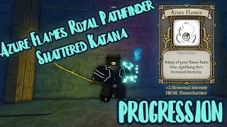 Azure Flames Royal Pathfinder Shattered Katana PROGRESSION | Deepwoken
