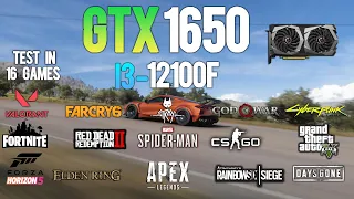 GTX 1650 Test in 16 Games in 2023 ft i3 12100F