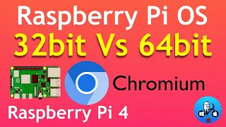 64bit Vs 32bit Chromium browser speed tests. Raspberry Pi OS.