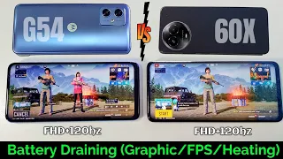 Moto G54 Vs NARZO 60x PUBG (BGMI) Battery Draining Test | Best 5G Gaming Mobile Under 15K