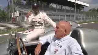 Sir Stirling Moss meets Lewis Hamilton - Monza Interviews