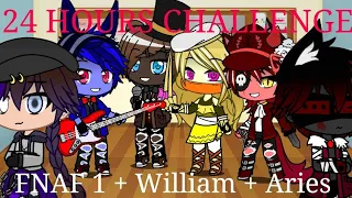 Stuck in a room | 24 Hours Challenge | AU | Fnaf 1 + William + Aries | long video