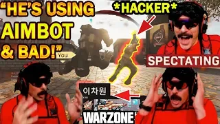 DrDisrespect Spectates a NOOB AIMBOT & WALL HACKER & Watches Him LOSE in Warzone!