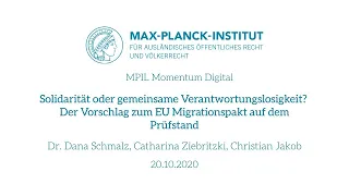 MPIL Momentum Digital: Der Vorschlag zum EU-Migrationspakt auf dem Prüfstand.