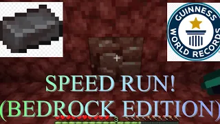 World Record Speed Run To Make Netherite! (Bedrock Edition)