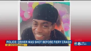 Victim in fiery St. Pete crash was shot before wreck, police say