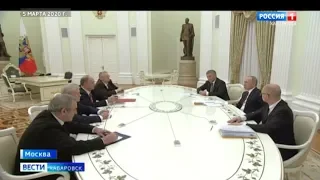 Встреча Владимира Путина с представителями парламентских партий