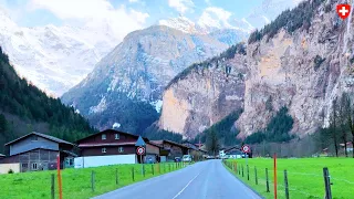 Switzerland Scenic Drive 🇨🇭 Interlaken and Lauterbrunnen | 4K HDR #swiss