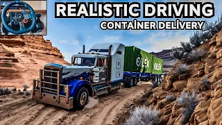 Container Transporting , Truck Overturned - Realistic Driving - BeamNG Drive | Logitech G29 Gameplay