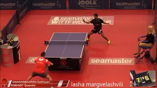 Quentin Robinot vs Sathiyan Gnanasekaran (Hungarian Open 2018)