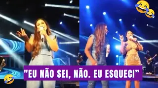 Simone esquece letra de música e pede ajuda a Simaria: 'Dois anos sem cantar!'| Notícias dos Famosos