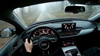 Audi A6 (2016) - 4K POV Test Drive in Fog