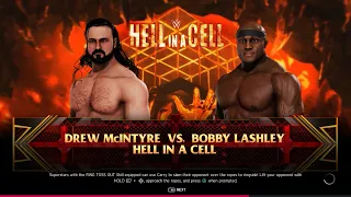 2k20 Drey McIntyre  VS. Bobby Lashley Match on Hell In Cell 2021 Gameplay