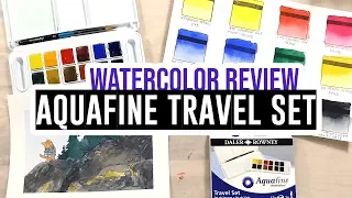 Review & Demo - Daler-Rowney Watercolors Aquafine Travel Set 🎨