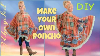 How To Turn a Shirt Into a PONCHO / CAPE