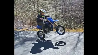 10 Year Old doing Wheelie on Yamaha 2022 YZ65