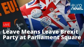 Leave Means Leave Brexit Party at Parliament Square