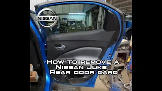 2017 Nissan Juke Rear Door Card Removal