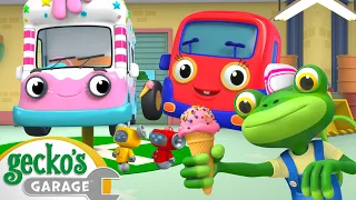 Gecko's Garage - Ice Cream Adventure | Cartoons For Kids | Toddler Fun Learning