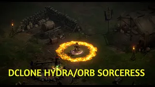 Diablo II Resurrected | Killing Diablo Clone with Orb/Hydra Sorceress