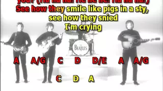 I am the Walrus Beatles cover  mizo vocals no strings/horns  lyrics chords cover