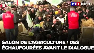 Salon de l’agriculture : des échauffourées avant le dialogue avec Emmanuel Macron