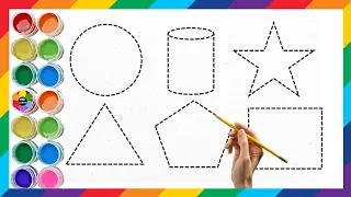 Shapes drawing for kids, Learn 2d shapes, colors for toddlers | Preschool Learning part,numbers - 80