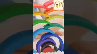 Wooden Rainbow Stacking Toys For Kids - Montessori Toys