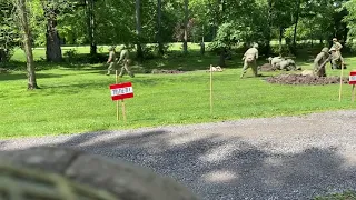 Breakout Reenactment Chesterfield Michigan 2021 Marines vs Japanese skirmish