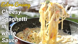 Spaghetti Recipe / white sauce Spaghetti / White Sauce Pasta Recipe / Pasta Recipe