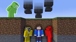 Minecraft Manhunt, But Anvils Drop When I Shift...