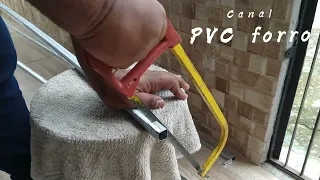 Como montar Forro PVC - cortando o metalon galvanizado para estrutura de rebaixamento de teto.