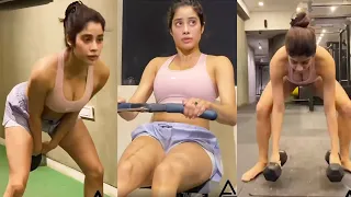 #JanhviKapoor latest workout video | Janhvi Kapoor GYM Hard workout Video