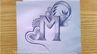 how to make m letter tattoo ... easy way to m letter drawing.... beautiful artwork...