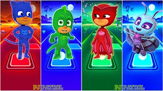 Catboy 🆚 Gekko 🆚 Owlette 🆚 Motsuki || PJ Masks 🎶 Tiles Hop EDM Rush