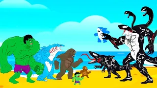 Evolution Of Hulk PREGNANT, SHARKZILLA And Kong Vs Evolution Of SHARKZILLA VENOM: Rescue Baby Shark